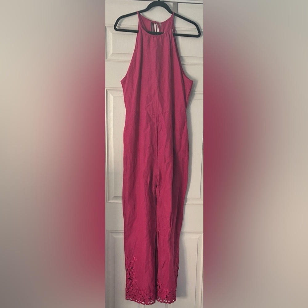 Anthropologie Fuchsia Jumpsuit